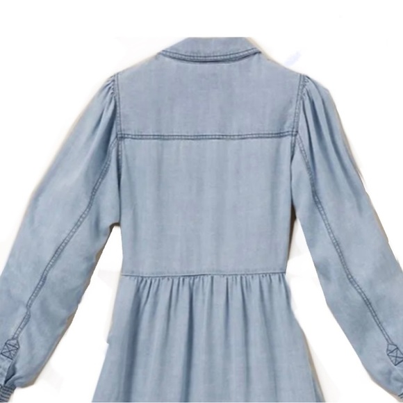Matilda Jane Chambray Walk the Line Tiered-Ruffle Shirt Dress - Picture 6 of 12